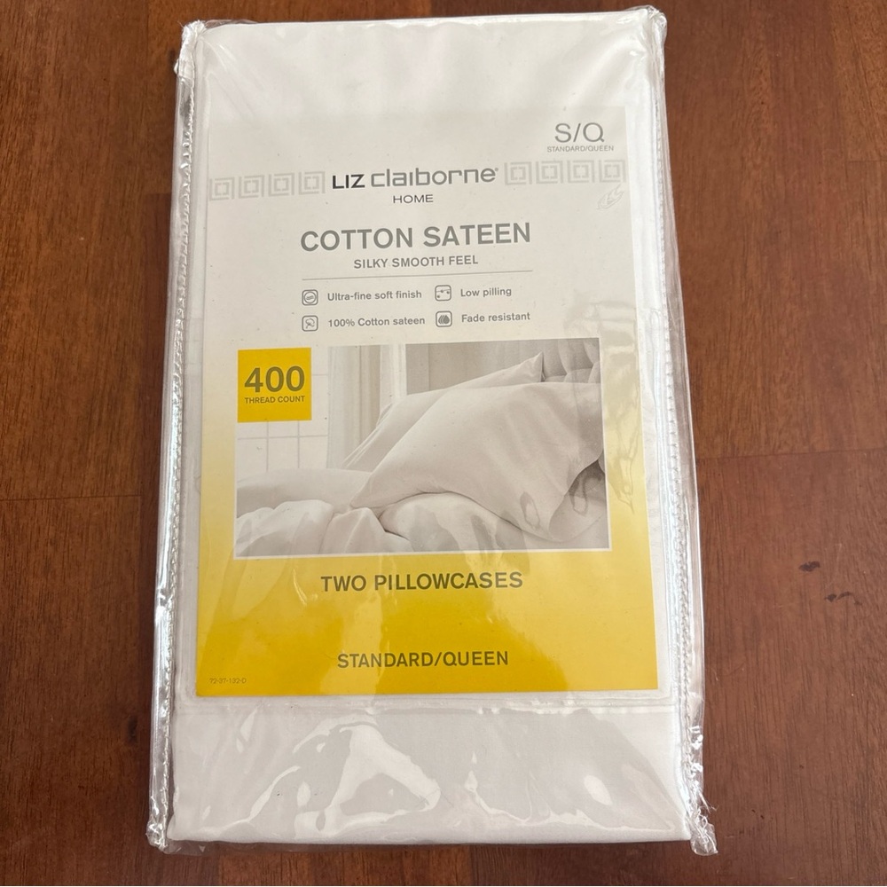 Liz Claiborne Cotton Sateen Pillowcases - White